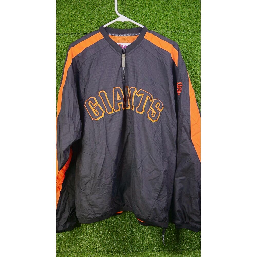 Majestic San Francisco Giants 1/4 zip pullover jacket - Men's Size XL
